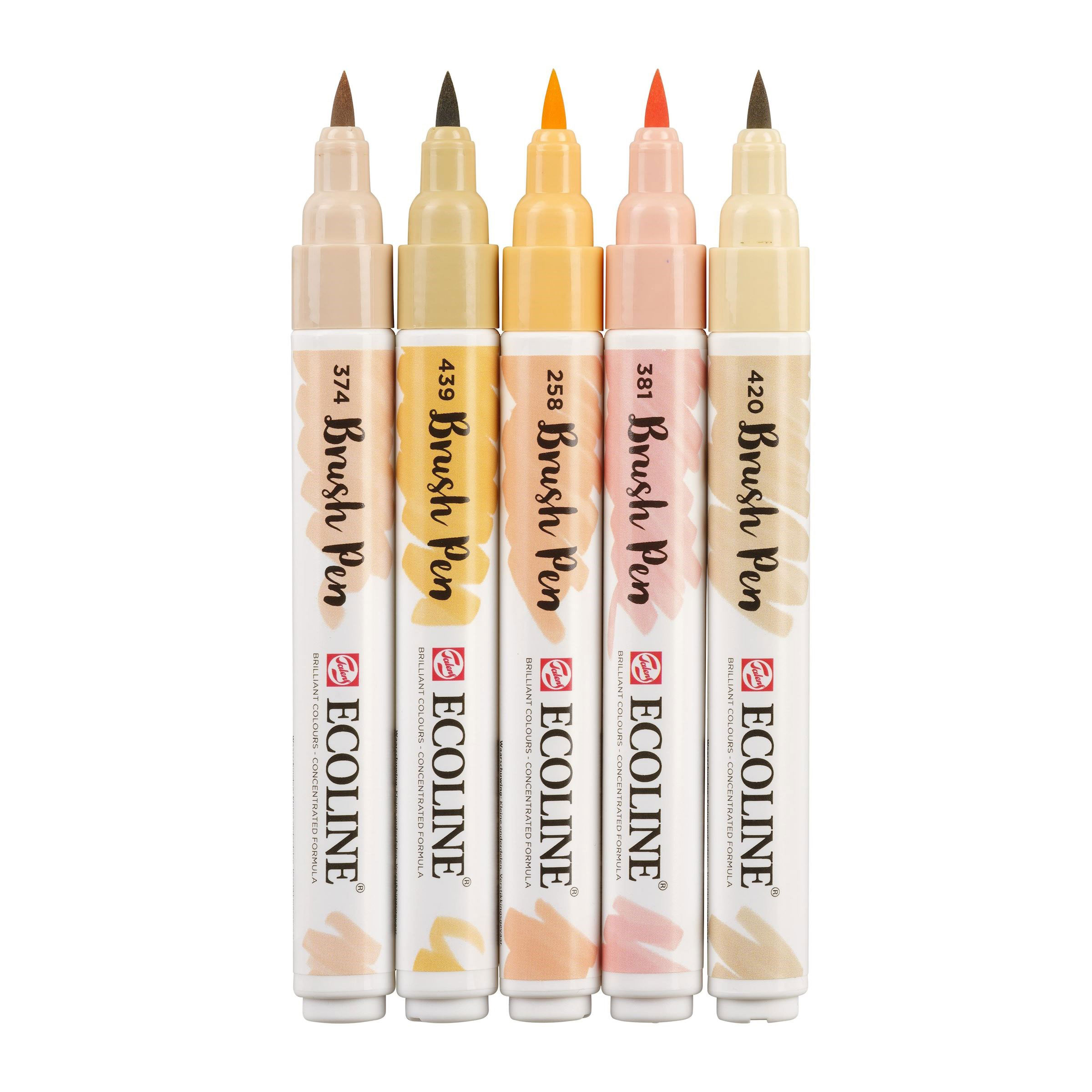 Marcador Talens Ecoline Brush Pen Conj.C/5 Cores Bege Rosa 11509911 ( Imagem 4 de 4 ) - Preview