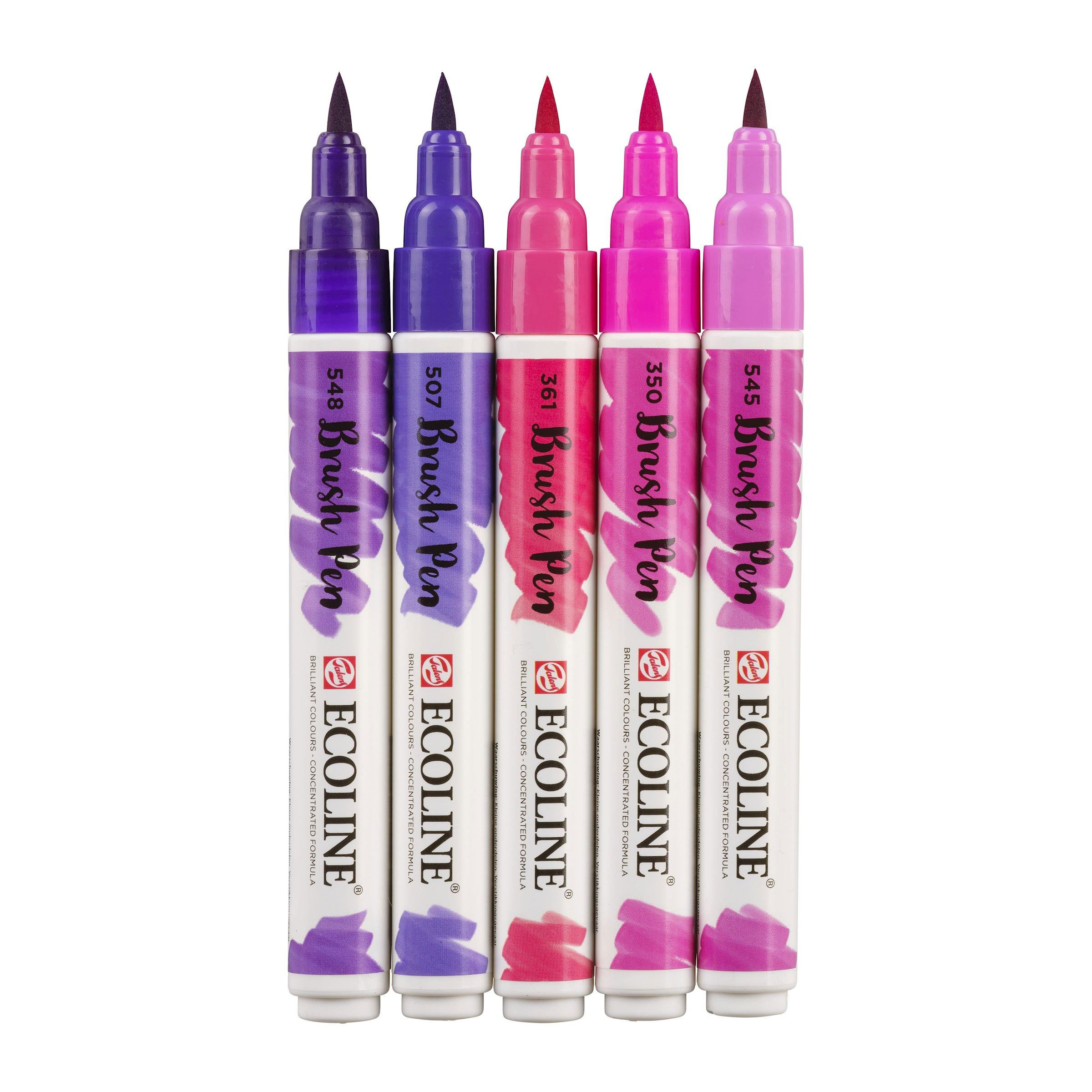 Marcador Talens Ecoline Brush Pen Conj.C/5 Cores Violeta 11509910 ( Imagem 2 de 4 ) - Preview