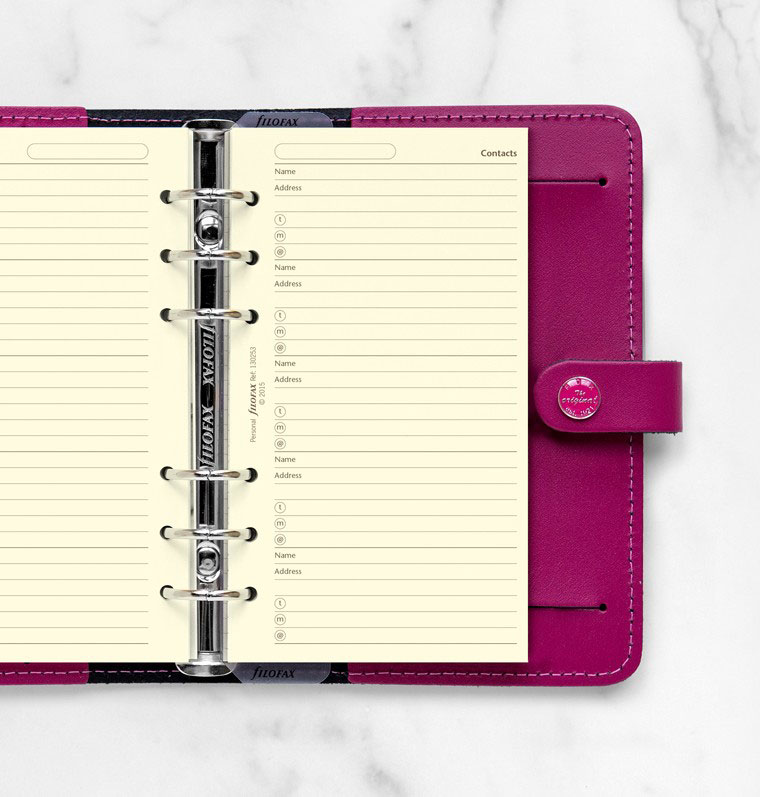 Recarga Personal Filofax Contatos 24Fl 90G Bege 130253 ( Imagem 4 de 4 ) - Preview