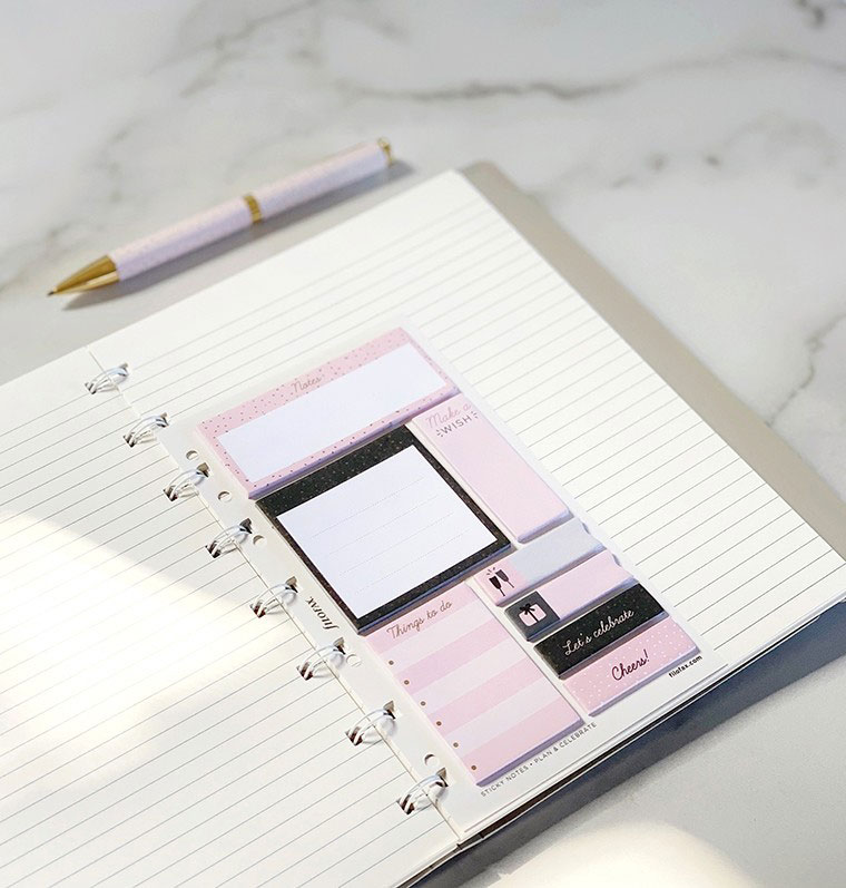 Set Blocos de Notas Aderentes Filofax Confetti 132702 C/8 ( Imagem 4 de 4 ) - Preview