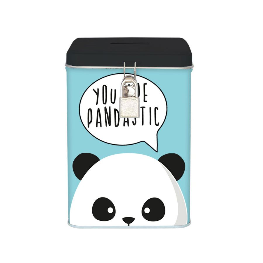 Mealheiro I-Total Panda Metálico C/Cadeado Xl2004 ( Imagem 2 de 2 ) - Preview