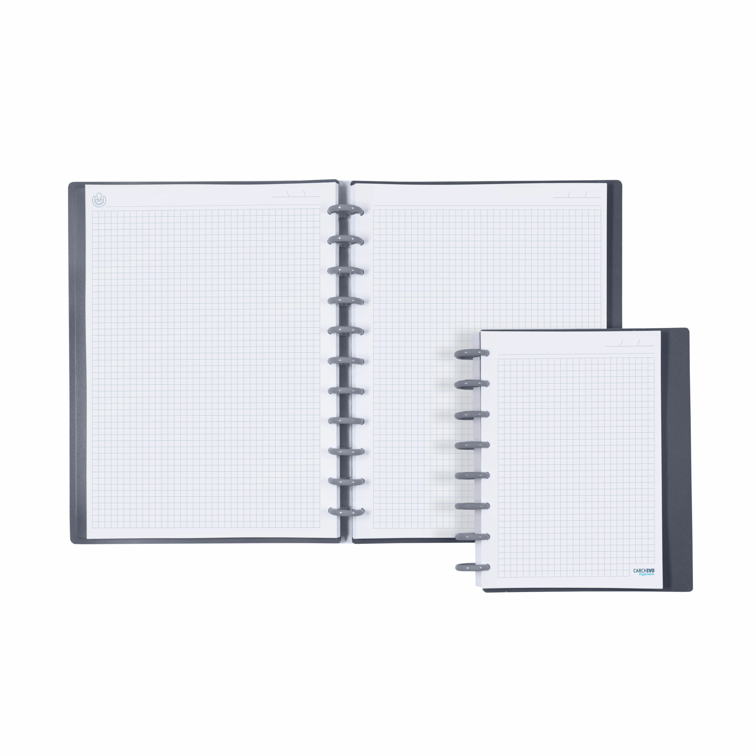 Caderno Ingeniox A5 Pautado 100FL Cinza com Elástico 66005008 ( Imagem 3 de 4 ) - Preview