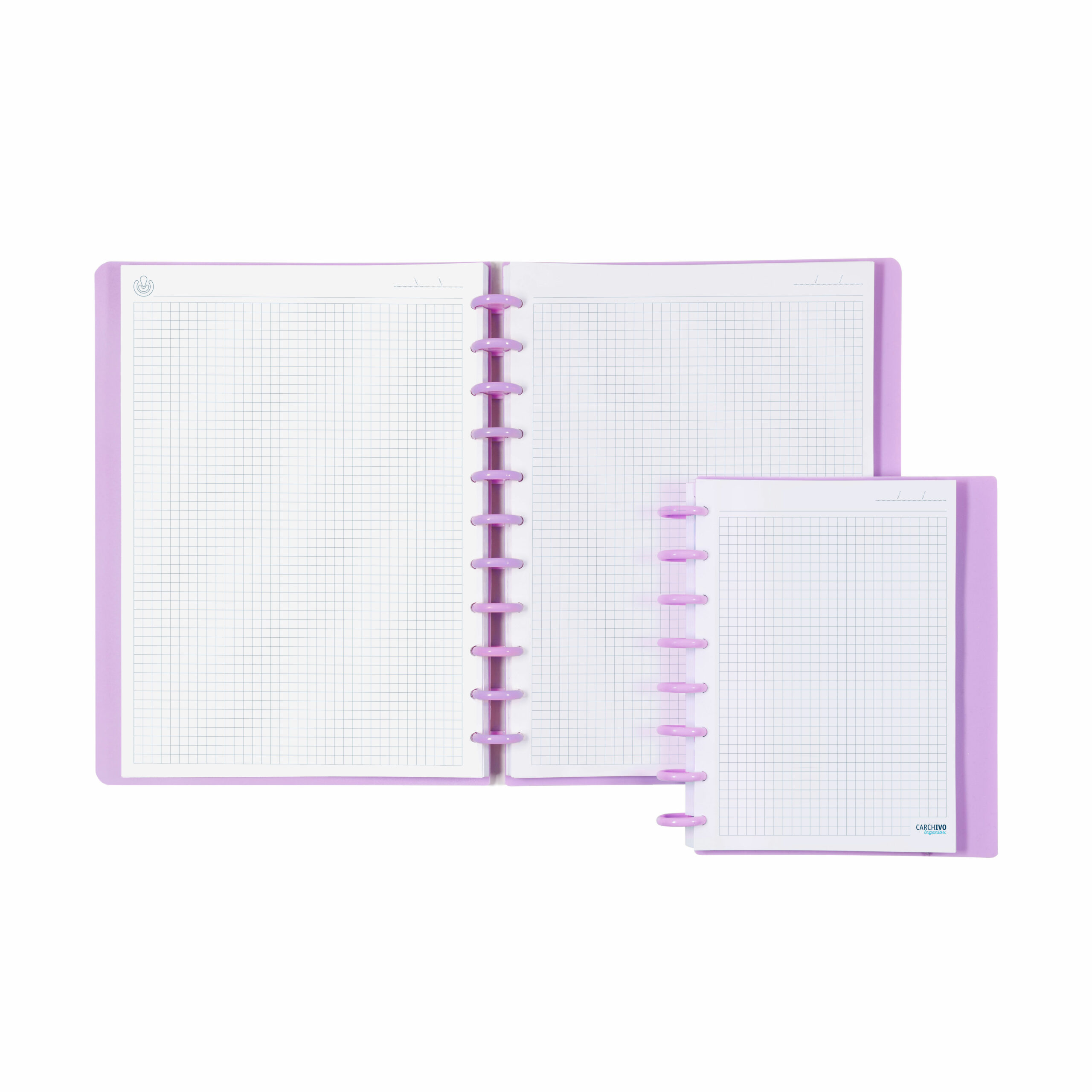 Caderno Ingeniox A5 Pautado 100FL Lilás com Elástico 66005014 ( Imagem 3 de 4 ) - Preview