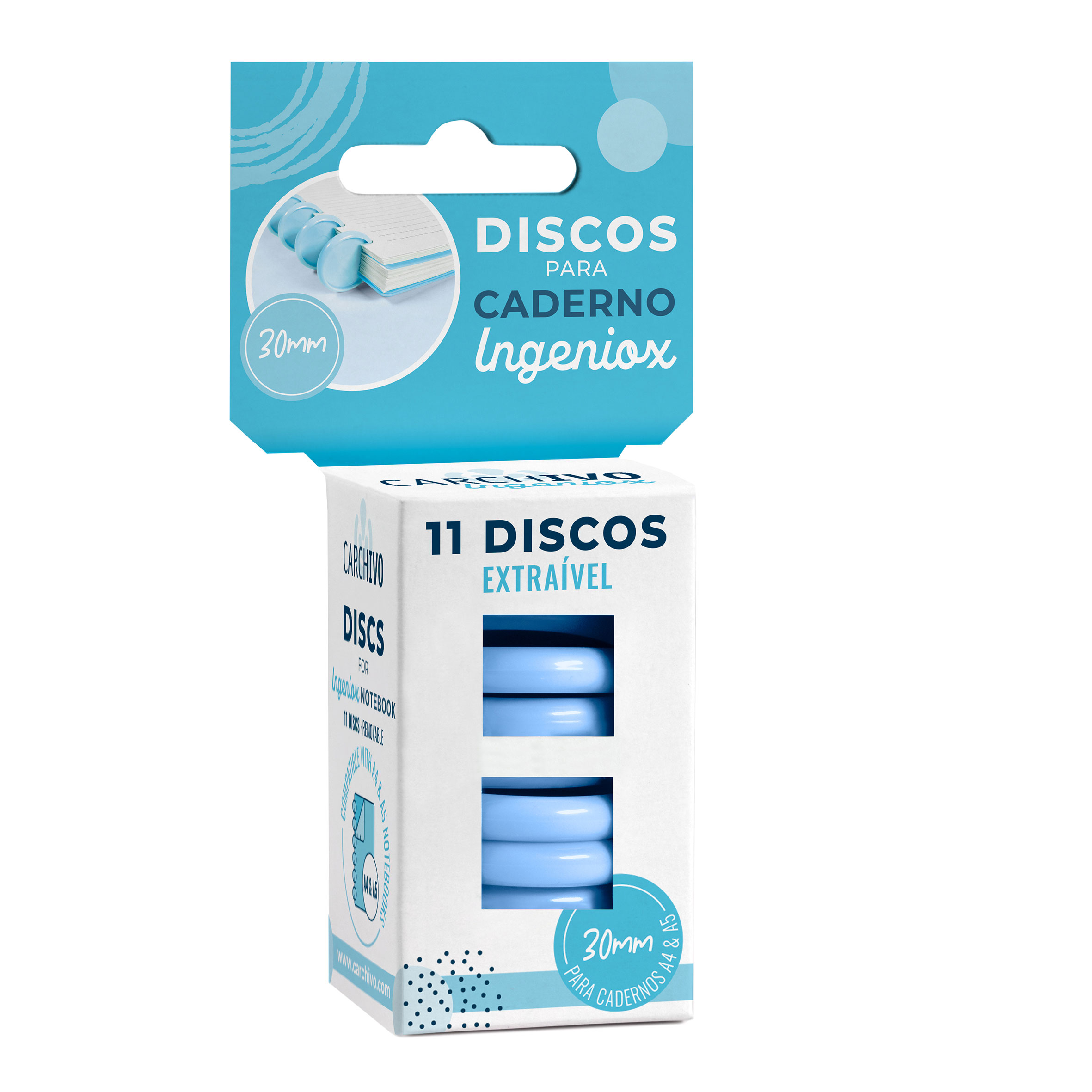 Discos para Caderno Ingeniox Azul 66144010 ( Imagem 3 de 4 ) - Preview