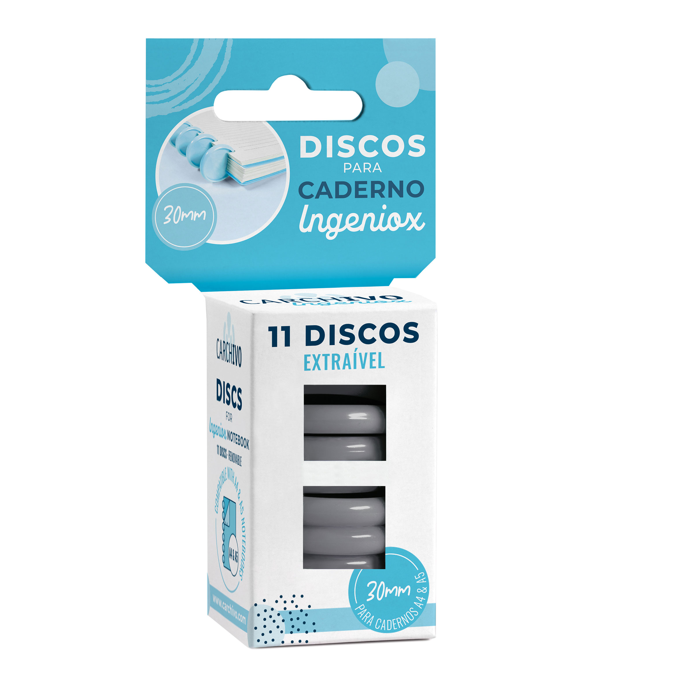 Discos para Caderno Ingeniox Cinza 66144008 ( Imagem 3 de 4 ) - Preview