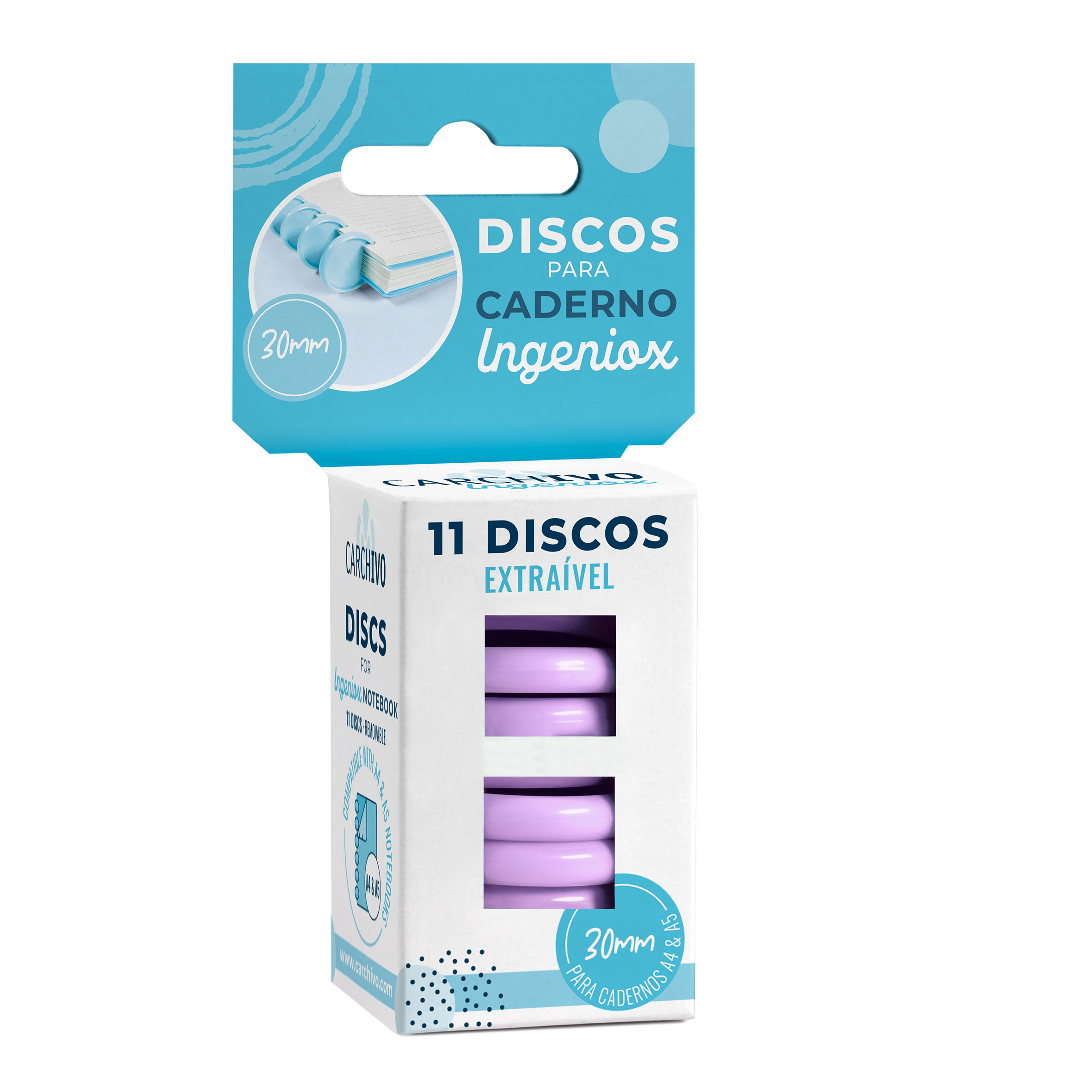 Discos para Caderno Ingeniox Lilás 66144014 ( Imagem 2 de 4 ) - Preview