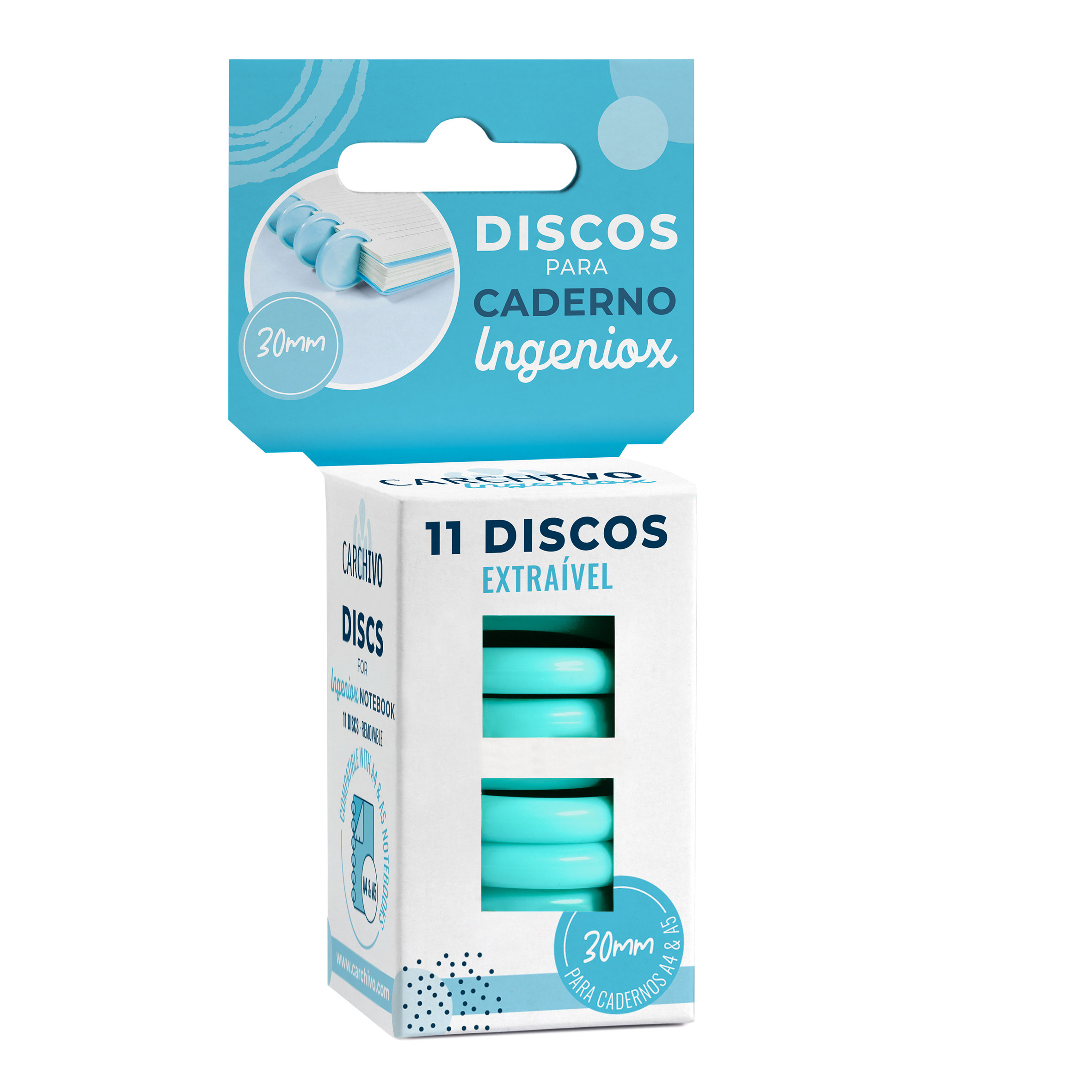 Discos para Caderno Ingeniox Menta 66144017 ( Imagem 4 de 4 ) - Preview