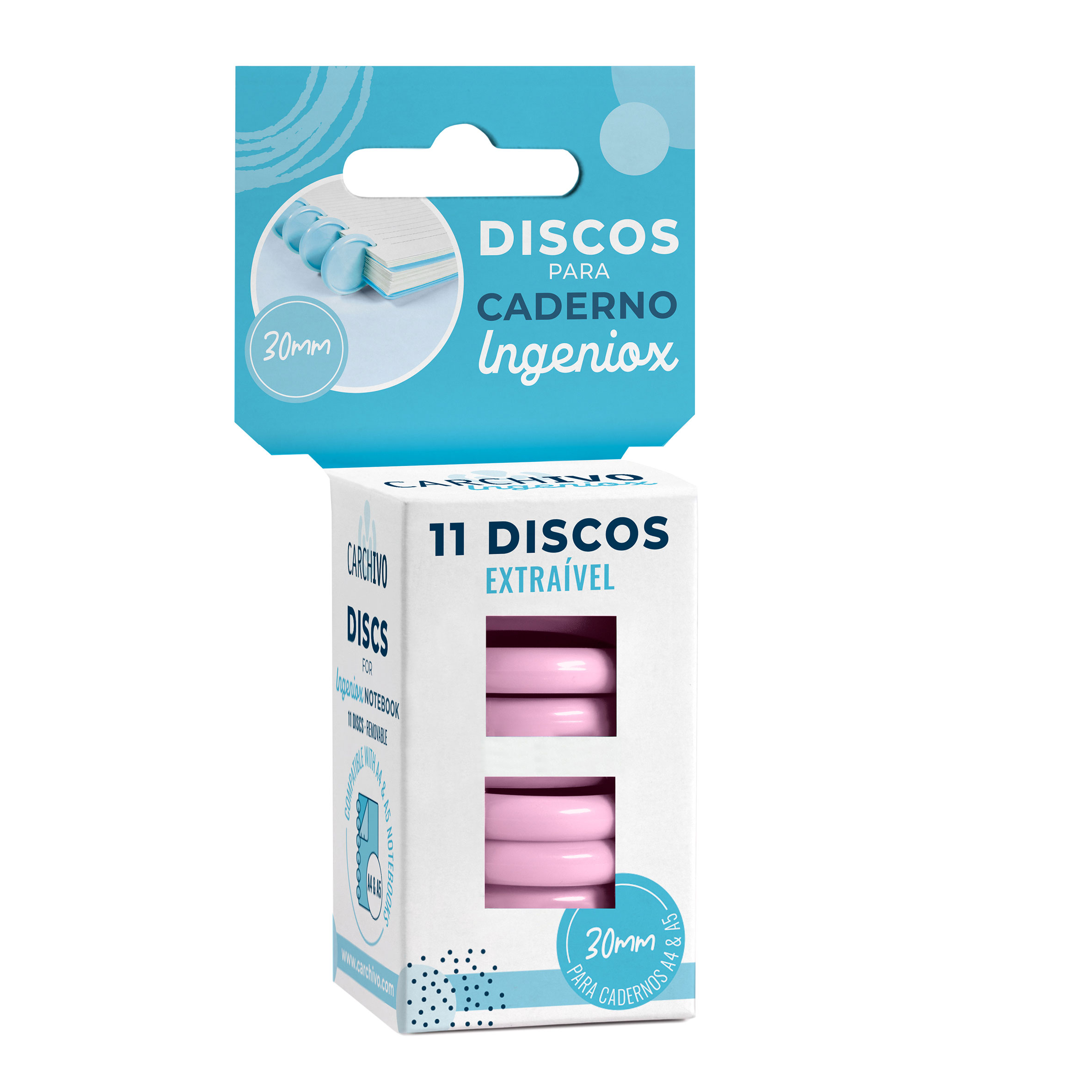 Discos para Caderno Ingeniox Rosa 66144025 ( Imagem 2 de 4 ) - Preview