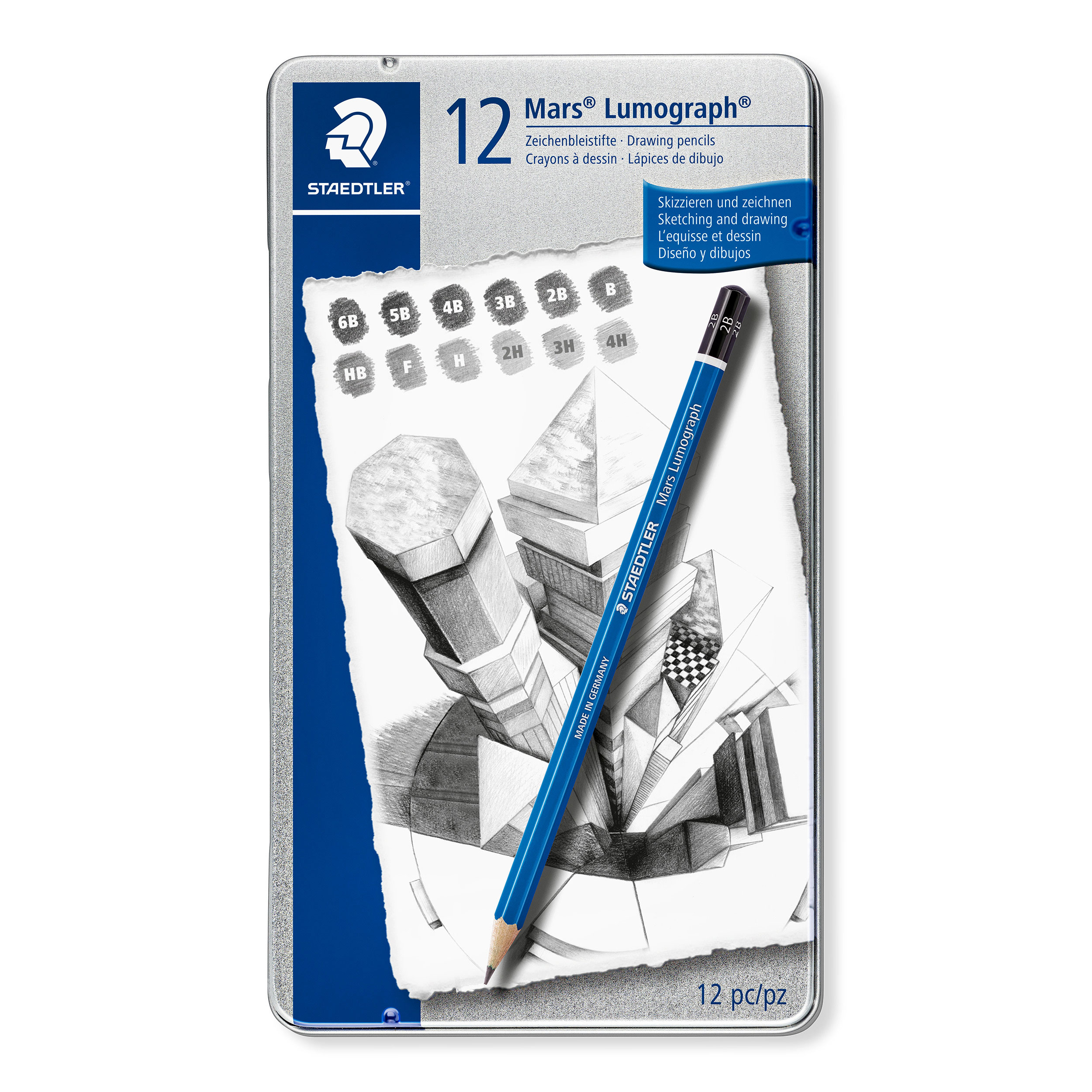 STAEDTLER - CX. 12 LÁPIS LUMPGRAPH - DESIGN/DRAFTING ( Imagem 2 de 2 ) - Preview
