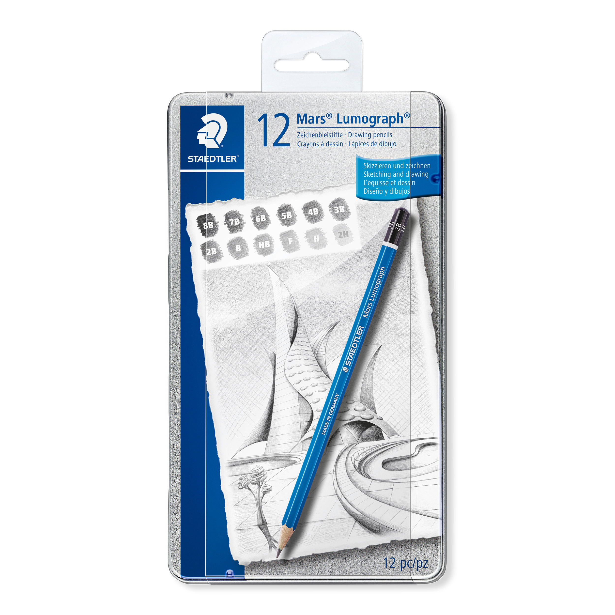 STAEDTLER - 12 LAPIS MARS LUMOGRAPH - 100G12S ( Imagem 2 de 3 ) - Preview