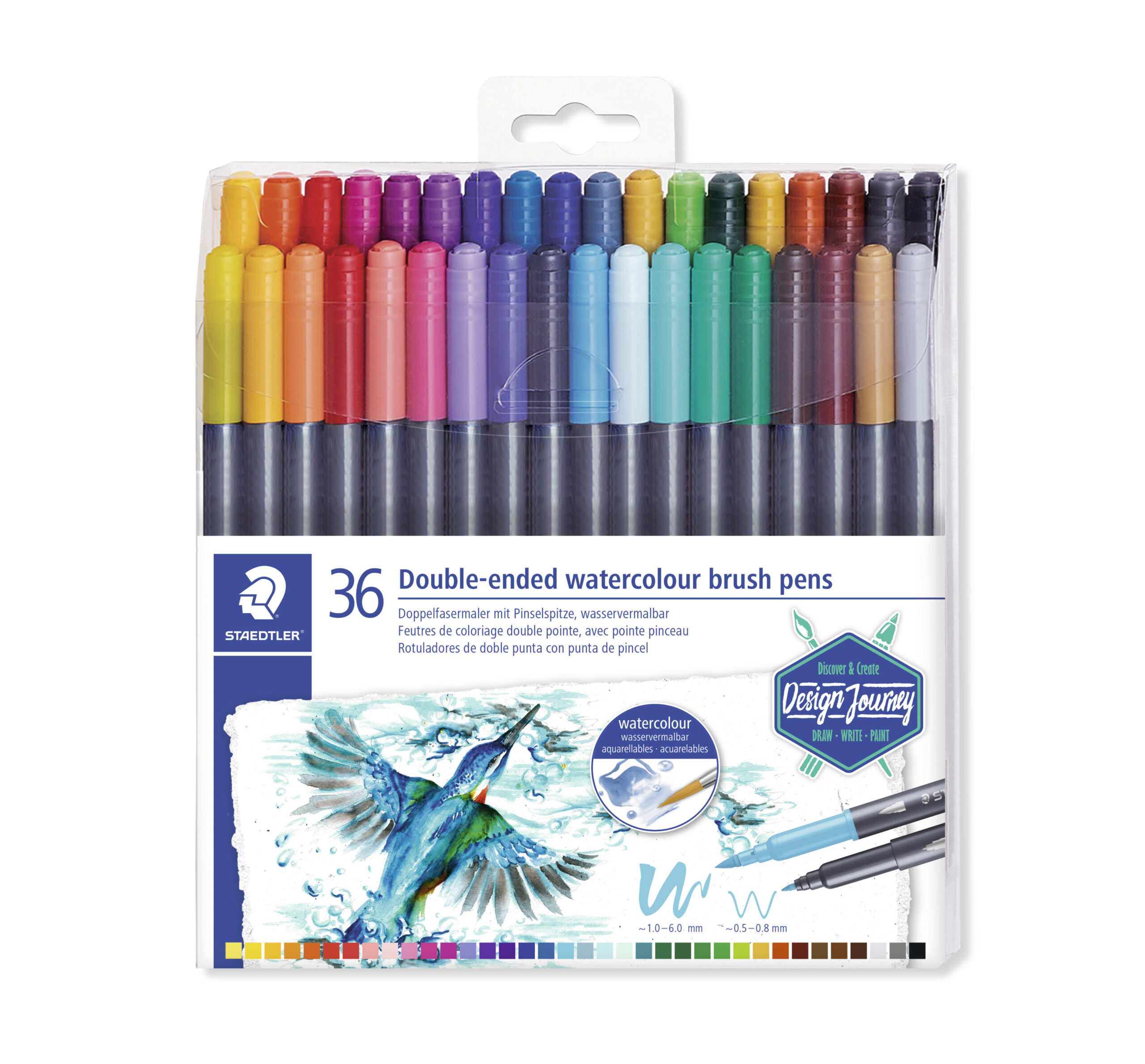 STAEDTLER - 36 MARC. DOUBLE-ENDED BRUSH PEN - 3001 TB36 ( Imagem 2 de 2 ) - Preview