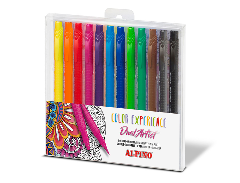 Rotulador alpino dual artist color experience estuche de 12 unidades colores ( Imagem 2 de 3 ) - Preview