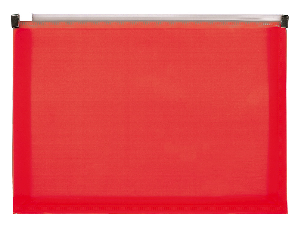 Bolsa porta documentos liderpapel a6 com fecho vermelho translucido ( Imagem 2 de 3 ) - Preview