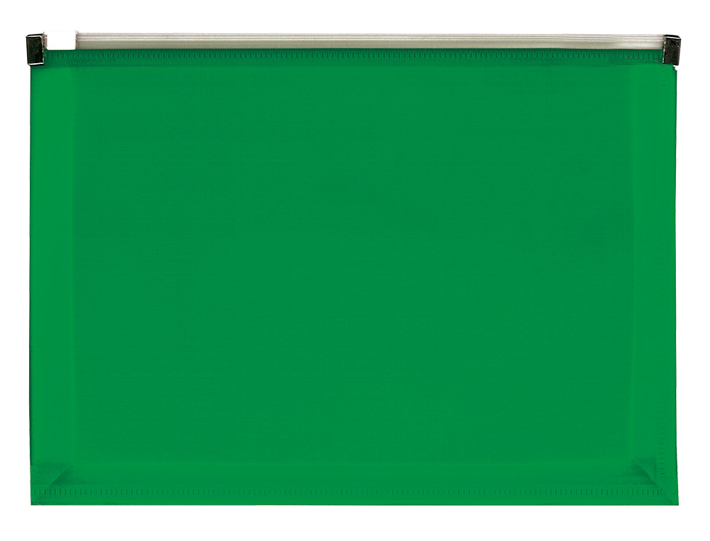 Liderpaper A4 document holder bag with zipper, translucent green. ( Imagem 2 de 3 ) - Preview