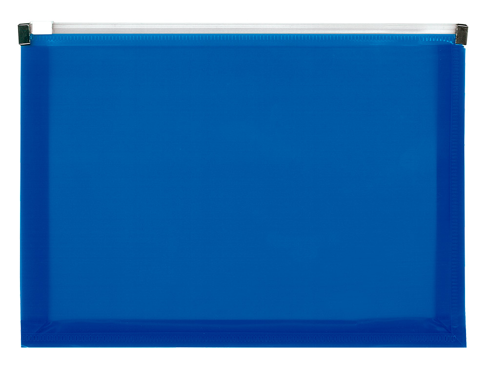 Bolsa porta documentos liderpapel a4 com fecho azul translucido ( Imagem 2 de 3 ) - Preview