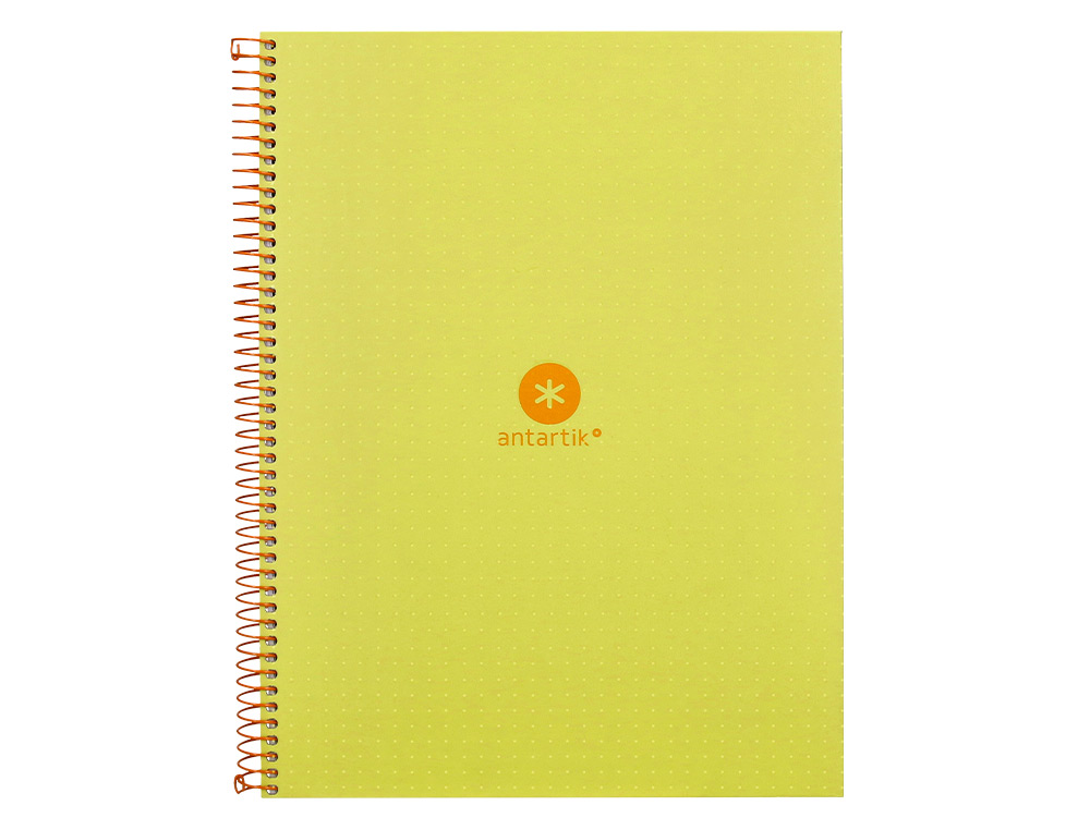 Caderno espiral liderpapel a4 micro antartik capa forrada 80f 90 gr pontilhado 1 banda 4 furos cor amarelo ( Imagem 2 de 12 ) - Preview