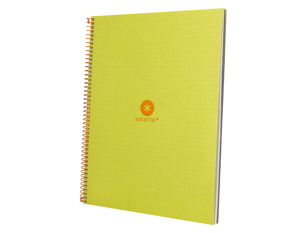 Caderno espiral liderpapel a4 micro antartik capa forrada 80f 90 gr pontilhado 1 banda 4 furos cor amarelo ( Imagem 4 de 12 ) - Preview