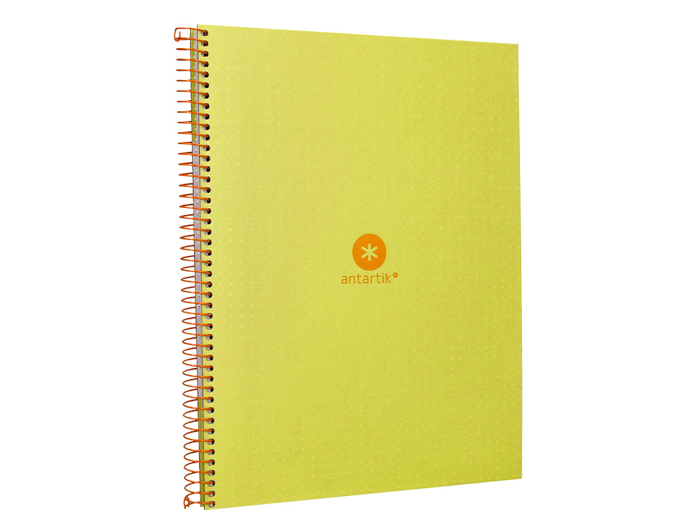 Caderno espiral liderpapel a4 micro antartik capa forrada 80f 90 gr pontilhado 1 banda 4 furos cor amarelo ( Imagem 5 de 12 ) - Preview