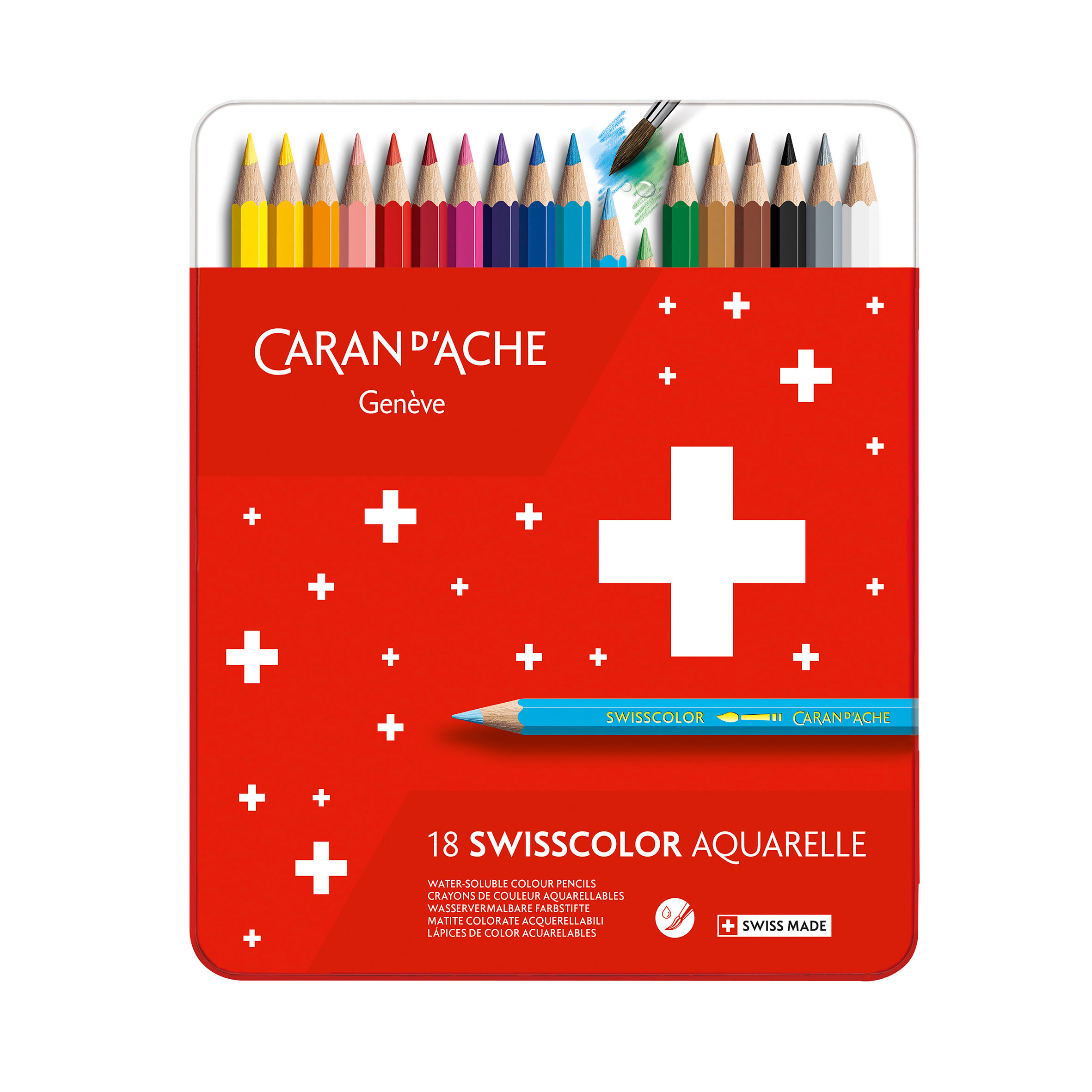 SWISSCOLOR LAPIS COR,, CX. METÁLICA C/ 18 CORES ( Imagem 4 de 4 ) - Preview