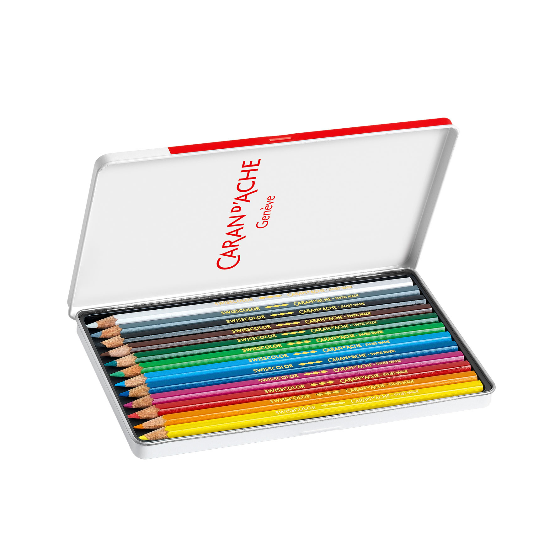 Lapis De Cor Caran D'Ache Swiss Cx Metal C/12 1284.712 ( Imagem 2 de 3 ) - Preview
