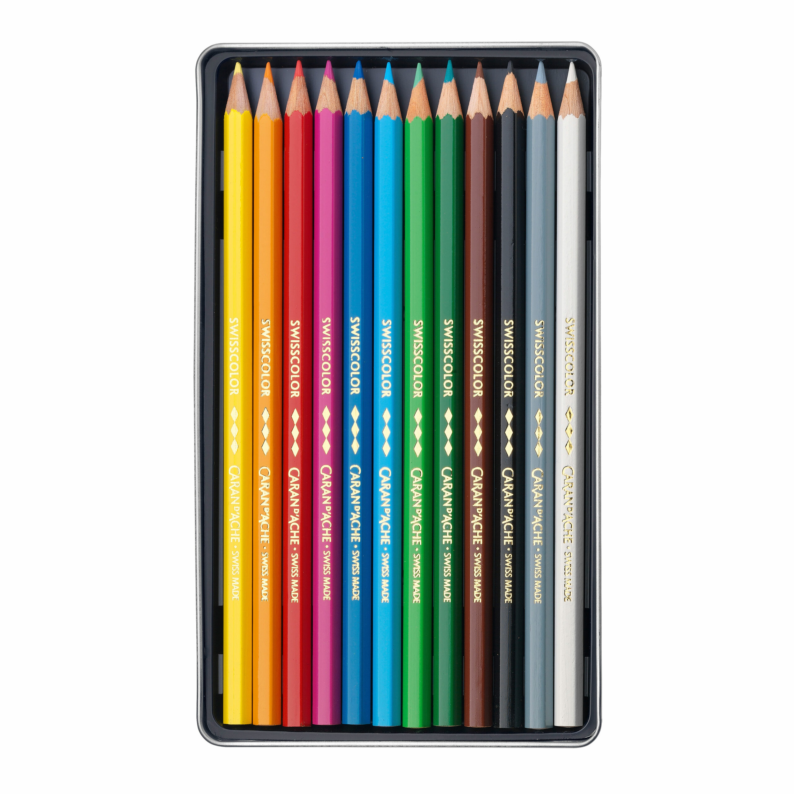 Lapis De Cor Caran D'Ache Swiss Cx Metal C/12 1284.712 ( Imagem 3 de 3 ) - Preview