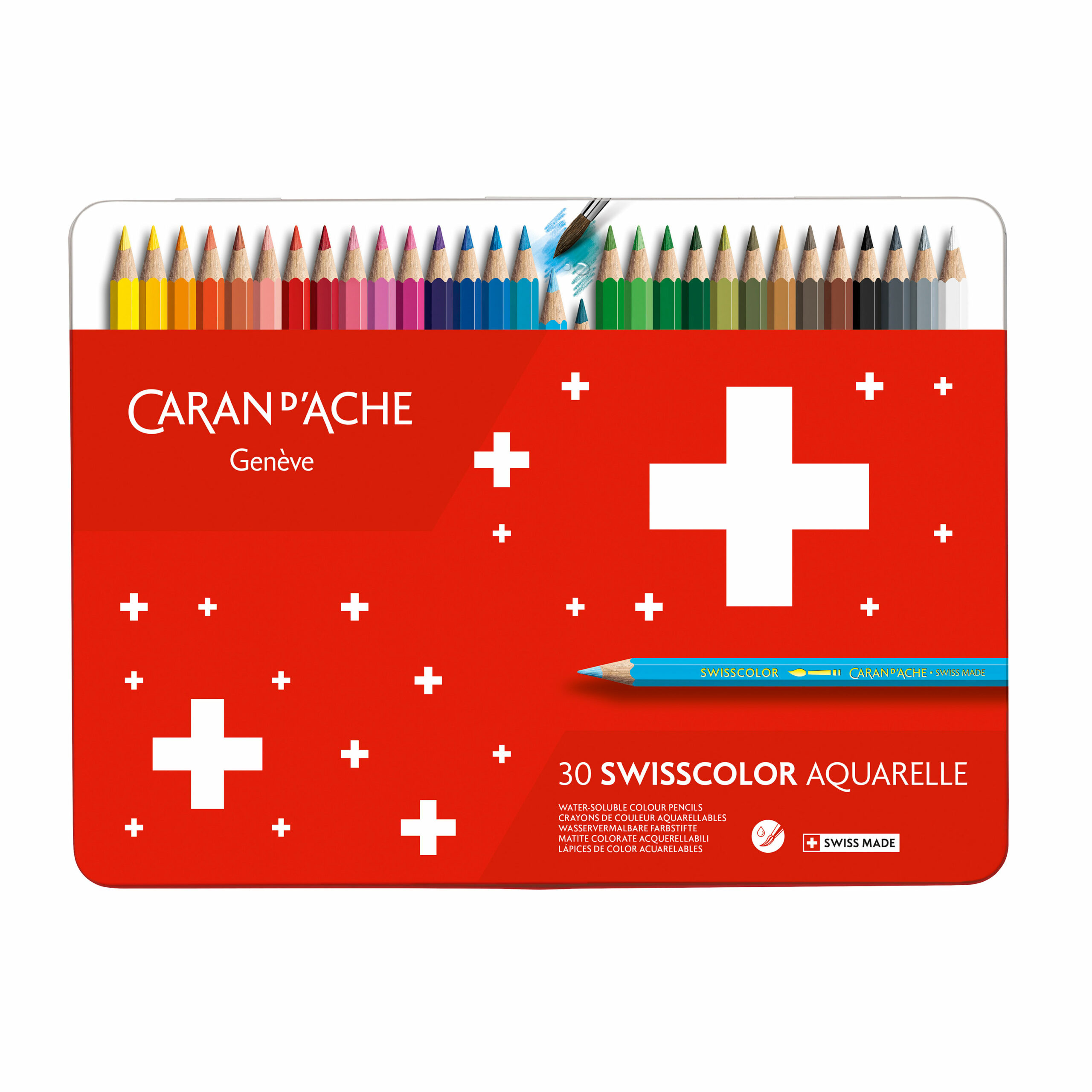 SWISSCOLOR LAPIS COR,, CX. METÁLICA C/ 30 CORES ( Imagem 4 de 4 ) - Preview