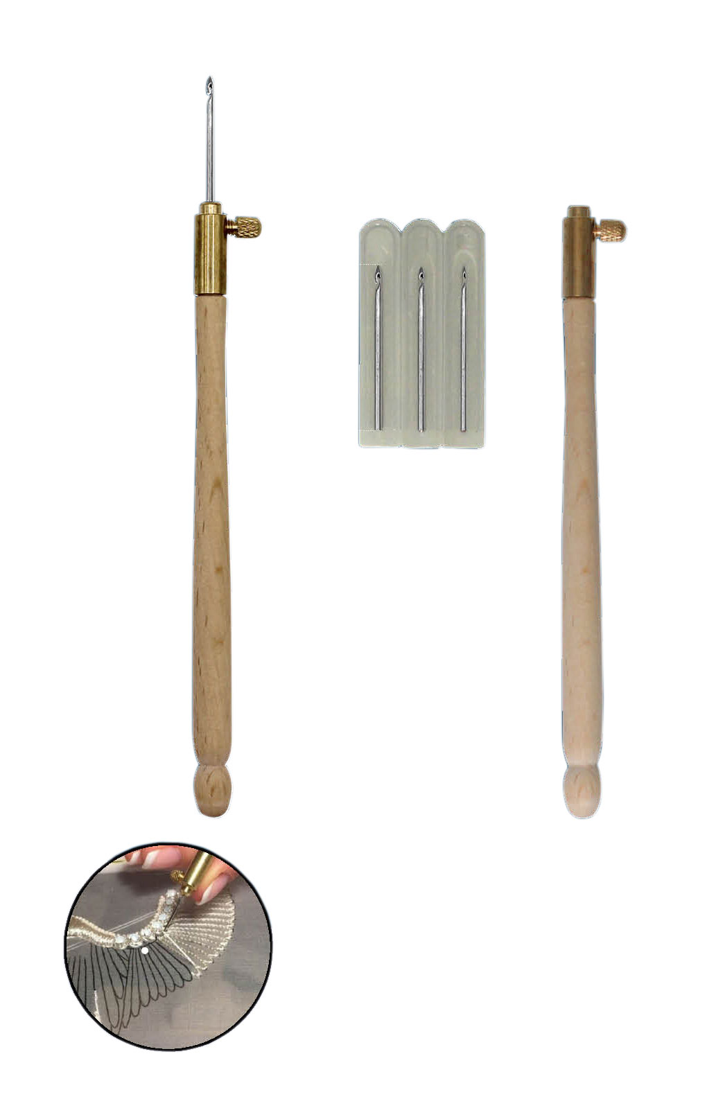 Kit De Bordar Tambour C/3 Agulhas Fada Do Lar 357054 ( Imagem 4 de 4 ) - Preview