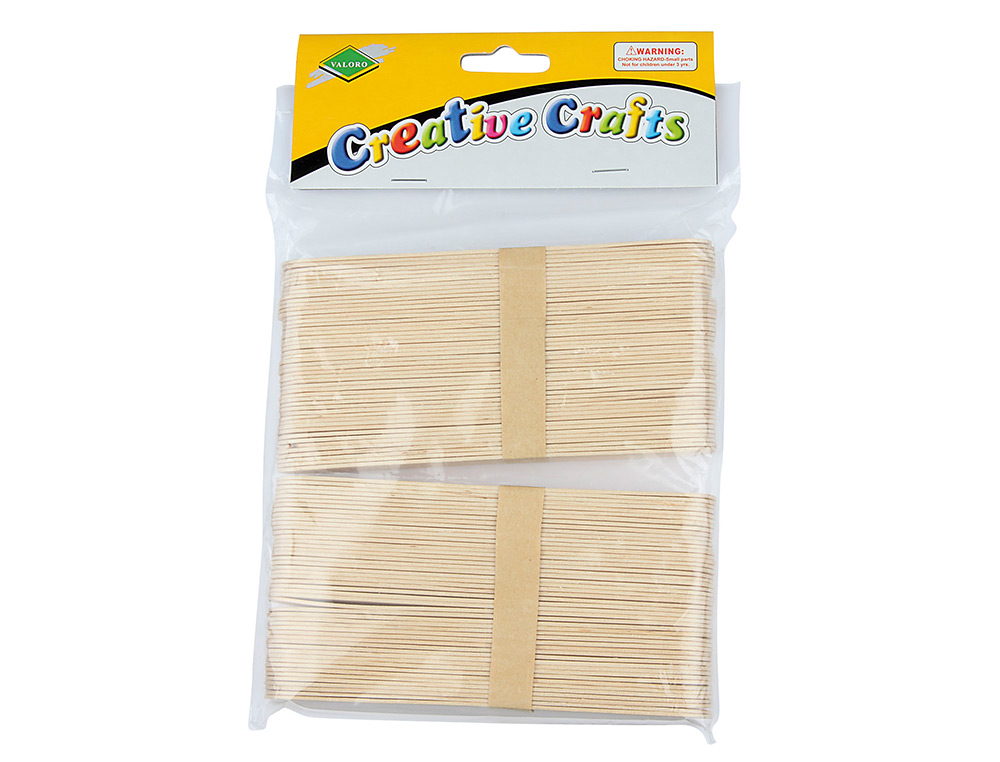 Palitos para manualidades madeira cor natural 15 x 2 cm blister de 100 unidades ( Imagem 2 de 4 ) - Preview
