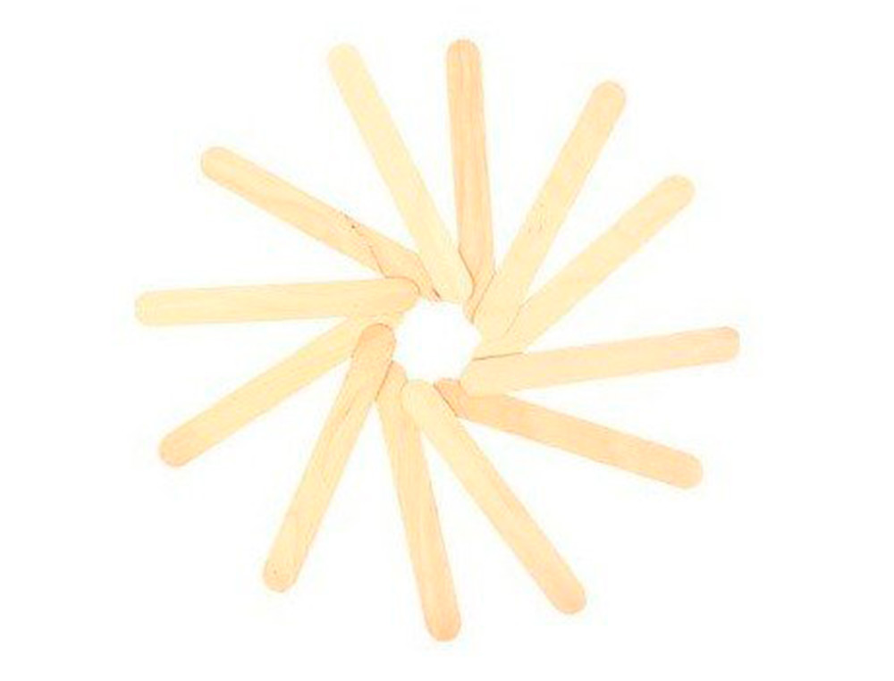 Palitos para manualidades madeira cor natural 15 x 2 cm blister de 100 unidades ( Imagem 4 de 4 ) - Preview