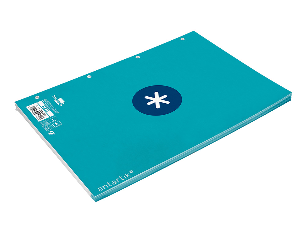 Recarga colada liderpapel antartik quadricula 5mm din a4 80 f 90 gr 4 furos 1 banda moldura cor turquesa ( Imagem 5 de 9 ) - Preview