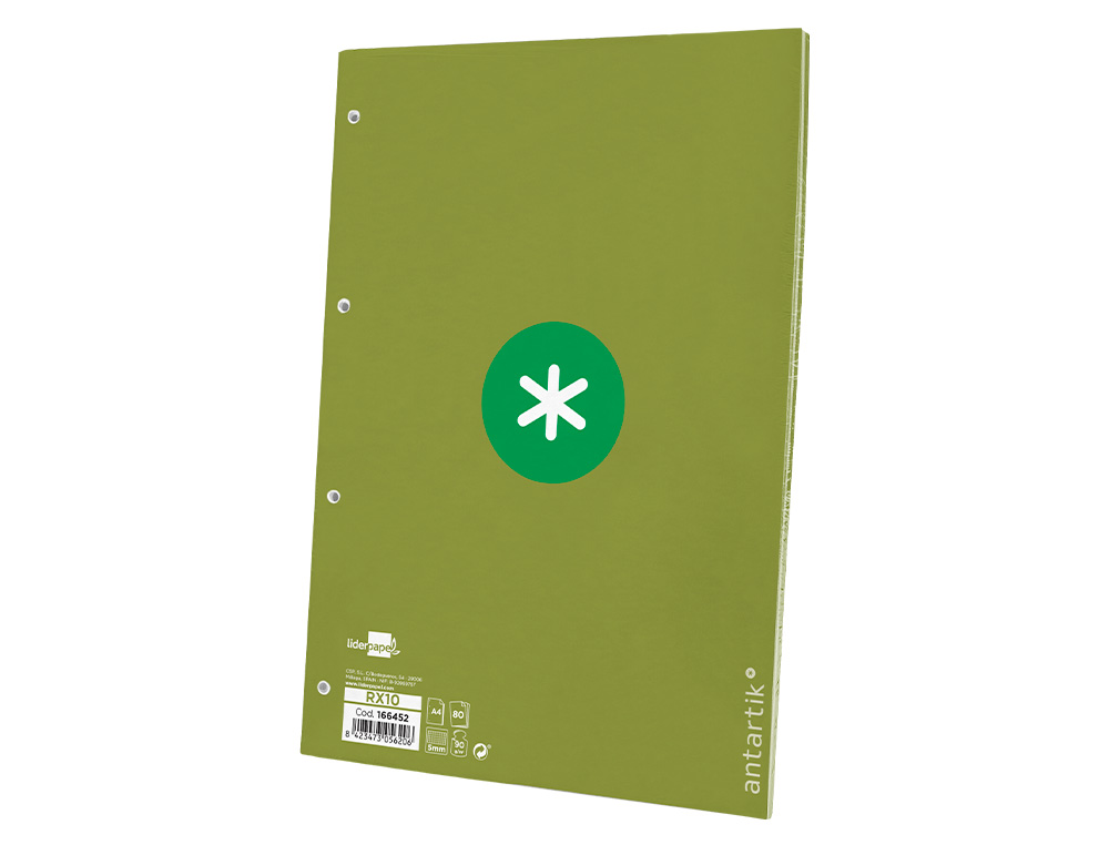 Recarga colada liderpapel antartik quadricula 5mm din a4 80 f 90 gr 4 furos 1 banda moldura cor menta ( Imagem 4 de 9 ) - Preview