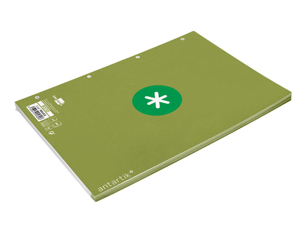 Recarga colada liderpapel antartik quadricula 5mm din a4 80 f 90 gr 4 furos 1 banda moldura cor menta ( Imagem 5 de 9 ) - Preview