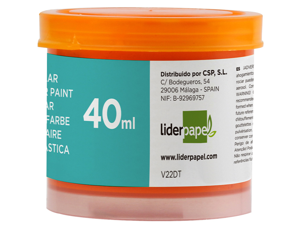 Guache liderpapel escolar 40 ml laranja (5 unidades) ( Imagem 2 de 11 ) - Preview