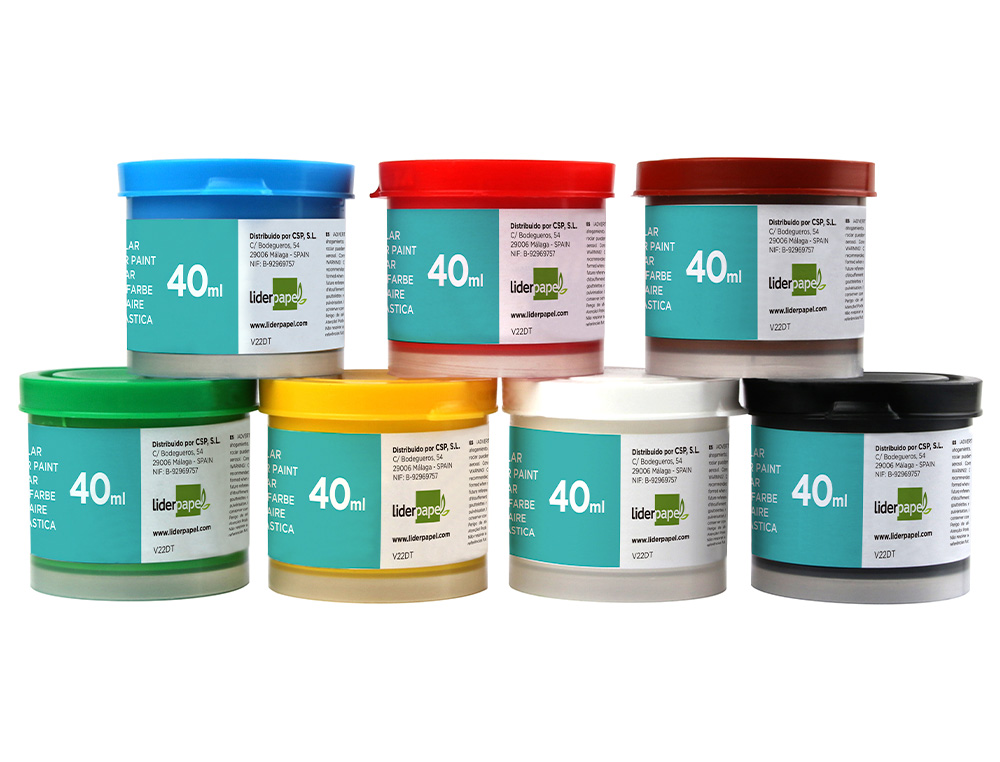 Guache liderpapel escolar 40 ml 7 cores sortidas + pincel ( Imagem 5 de 13 ) - Preview