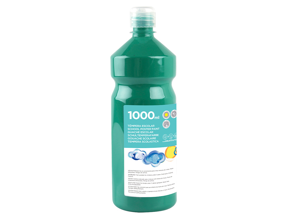 Guache escolar liderpapel 1000 ml verde escuro ( Imagem 2 de 11 ) - Preview