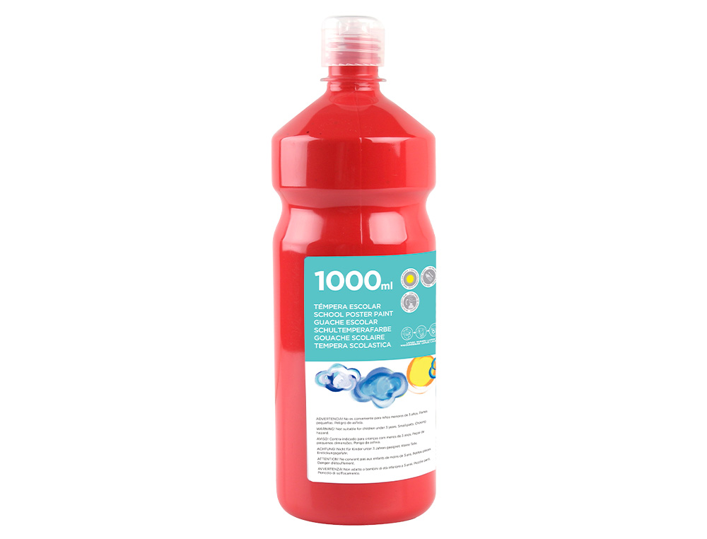 Guache escolar liderpapel 1000 ml vermelho ( Imagem 2 de 11 ) - Preview
