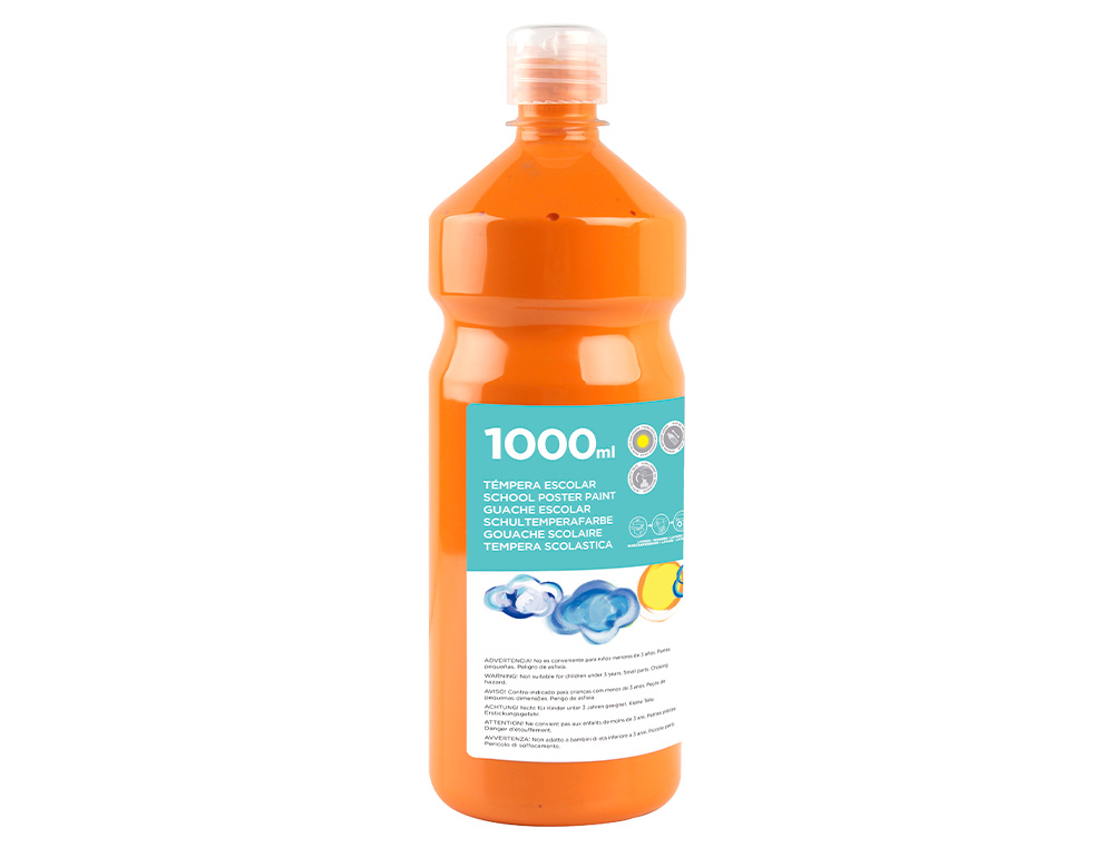 Guache escolar liderpapel 1000 ml laranja ( Imagem 2 de 11 ) - Preview