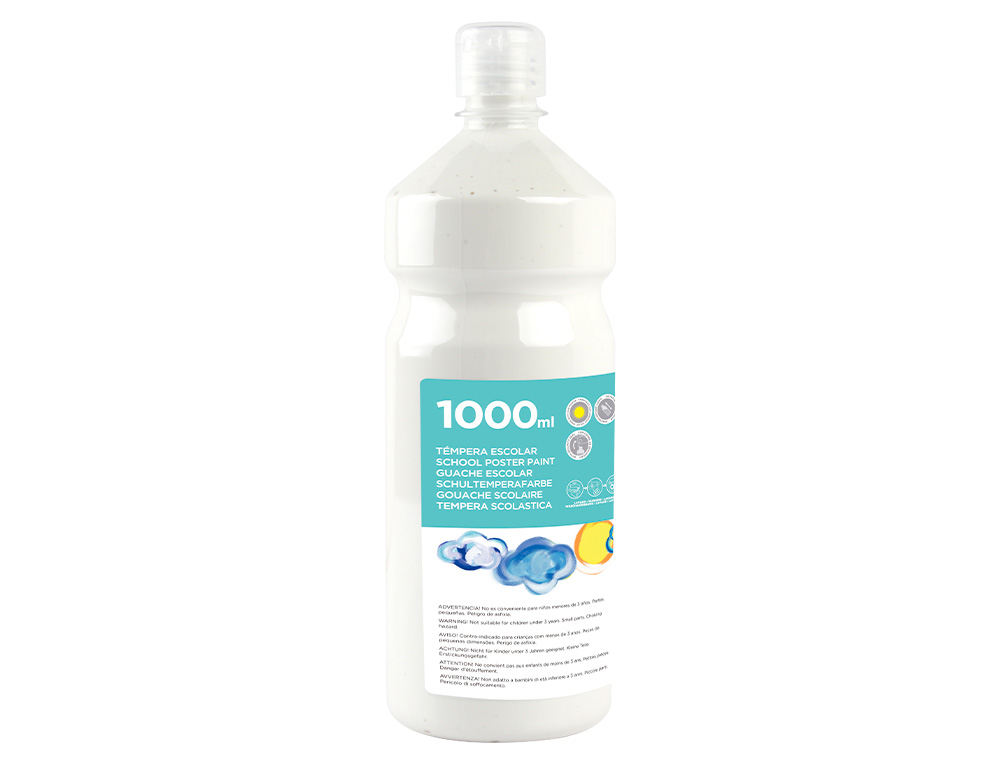 Guache escolar liderpapel 1000 ml branco ( Imagem 2 de 11 ) - Preview