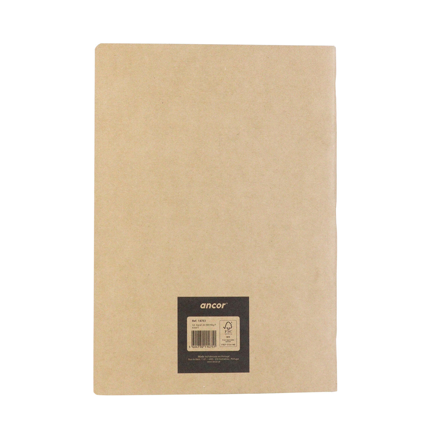 Caderno A4 Agrafado Ancor Kraft Pautado 48Fl 90G 114751 ( Imagem 2 de 2 ) - Preview