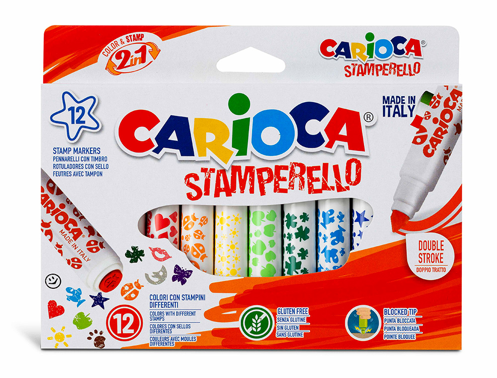 Marcador carioca stamperello caixa 12 unidades cores sortidas ( Imagem 3 de 3 ) - Preview