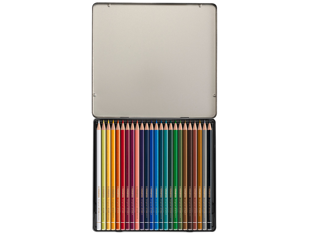 Lapis de cor stabilo aguarelaveis original arty estojo metalico de 24 cores sortidas ( Imagem 3 de 8 ) - Preview