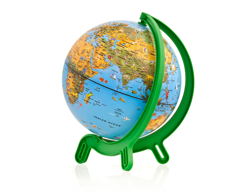 Globo terrestre nova rico mini giacomino base de plastico alta resistencia 16 cm diametro ( Imagem 2 de 2 ) - Preview