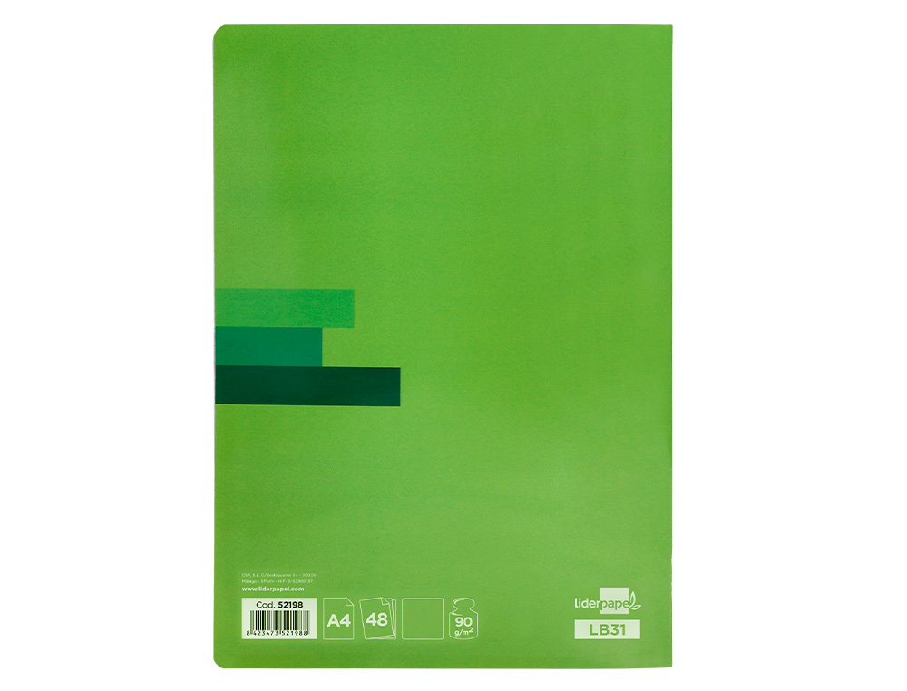 Caderno agrafado liderpapel scriptus din a4 48 f lisa sem margem cores sortidas papel 90 gr ( Imagem 4 de 22 ) - Preview