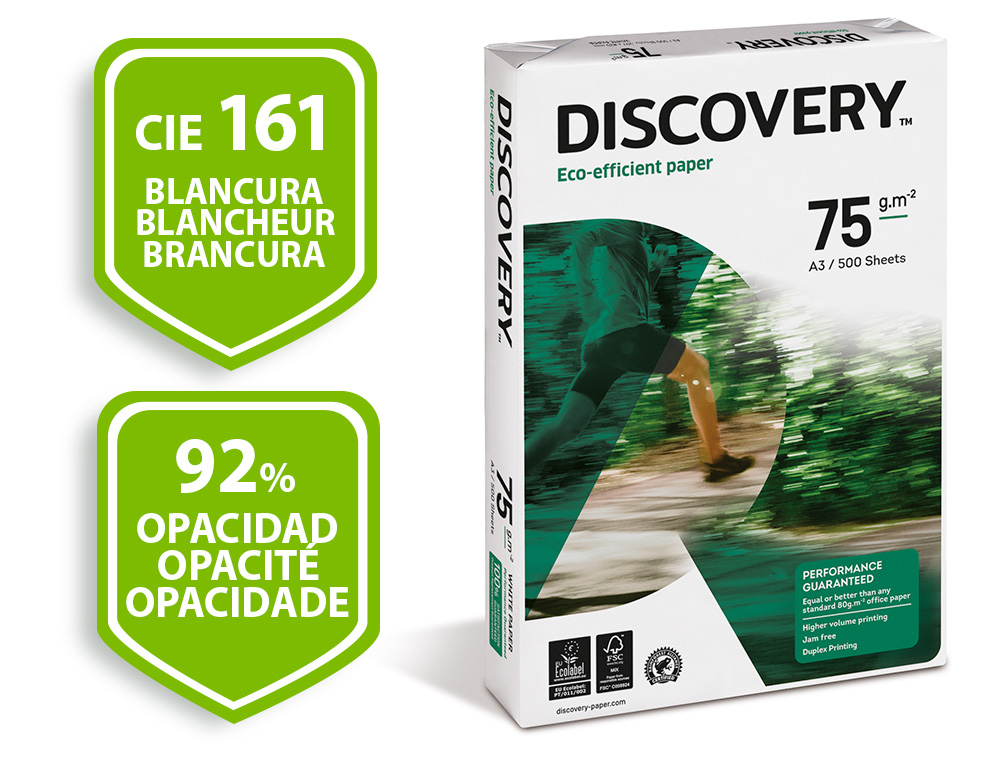 Papel fotocopia discovery din a3 pack 500 folhas 75 gr ( Imagem 2 de 12 ) - Preview
