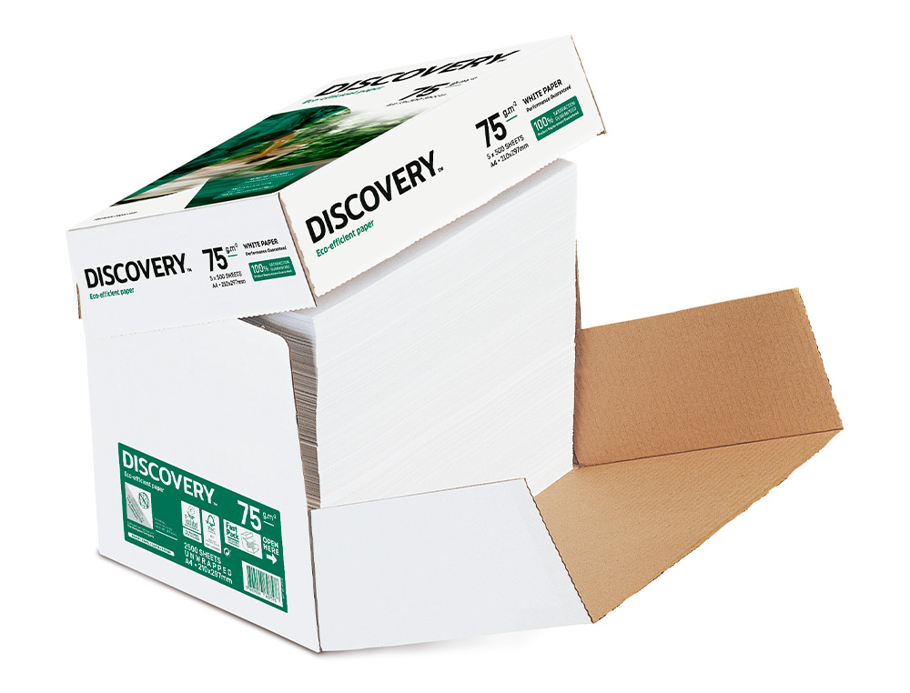 Discovery Fast Pack DIN A4 75 gsm Photocopy Paper, Multipurpose Paper, Cartridge and Laser, Box with 2500 Sheets ( Imagem 3 de 8 ) - Preview