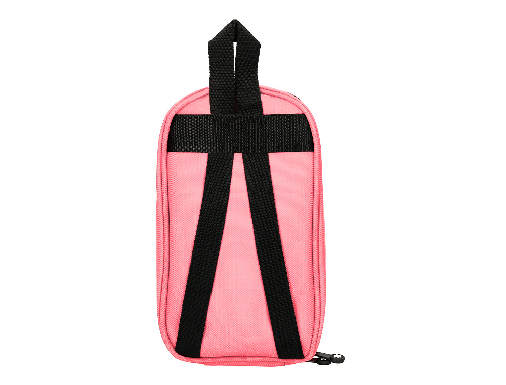 Estojo escolar antartik forma de mochila com bolso e 4 departamentos cor coral 230x50x120 mm ( Imagem 5 de 14 ) - Preview