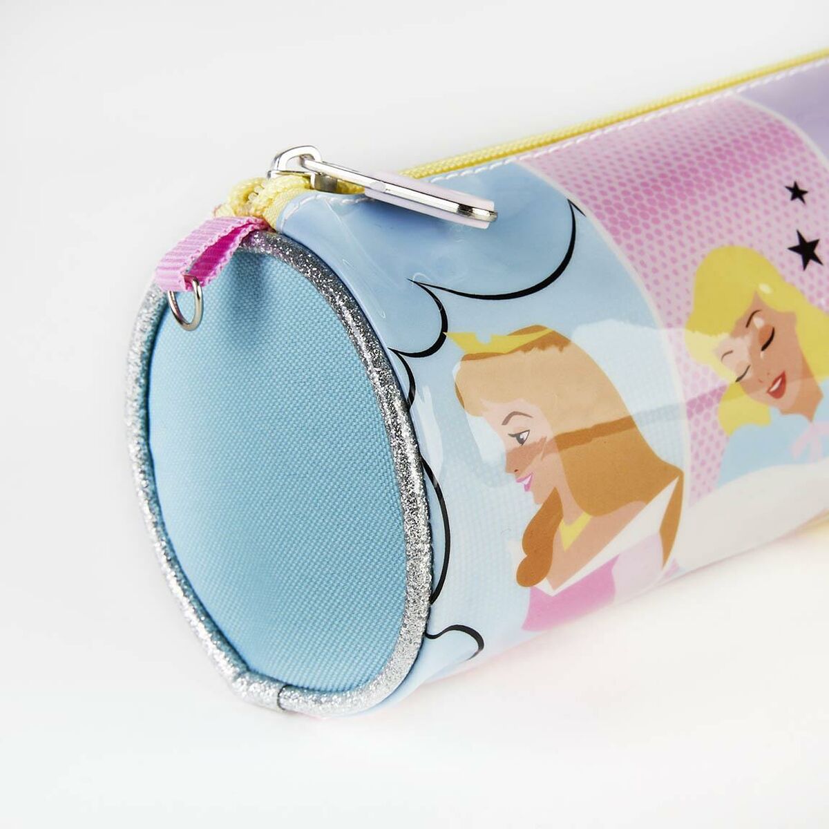 Bolsa Escolar Cilíndrica Princesses Disney Cor de Rosa (8 x 8 x 23 cm) ( Imagem 3 de 3 ) - Preview