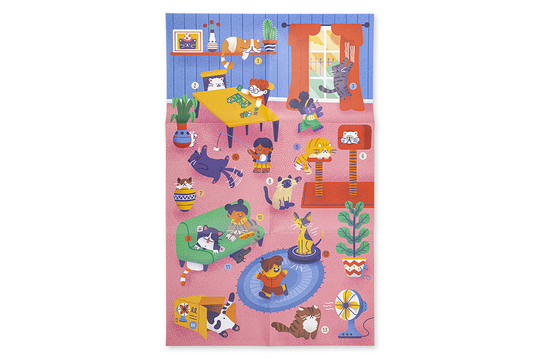 Puzzle Cats - 54 Peças ( Imagem 4 de 4 ) - Preview