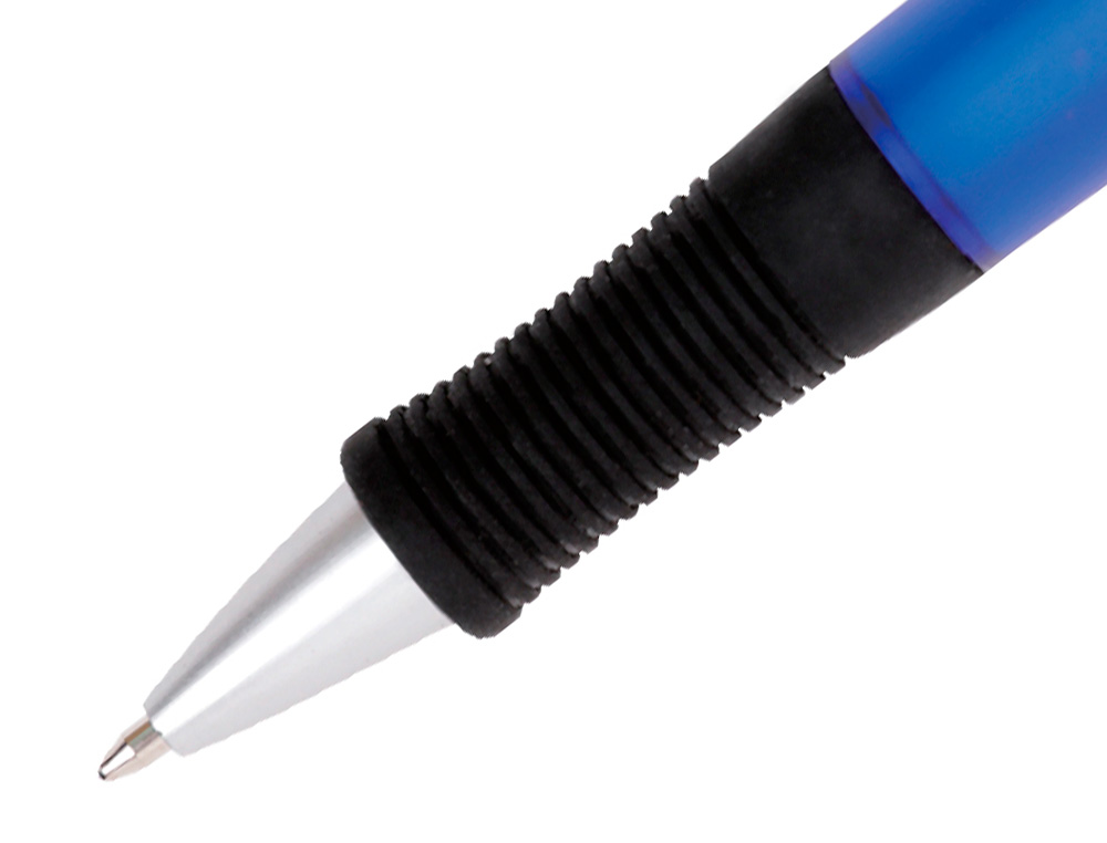 Esferografica q-connect premium retratil com apoio de dedos de borracha cor azul ponta 1 mm (10 unidades) ( Imagem 3 de 4 ) - Preview