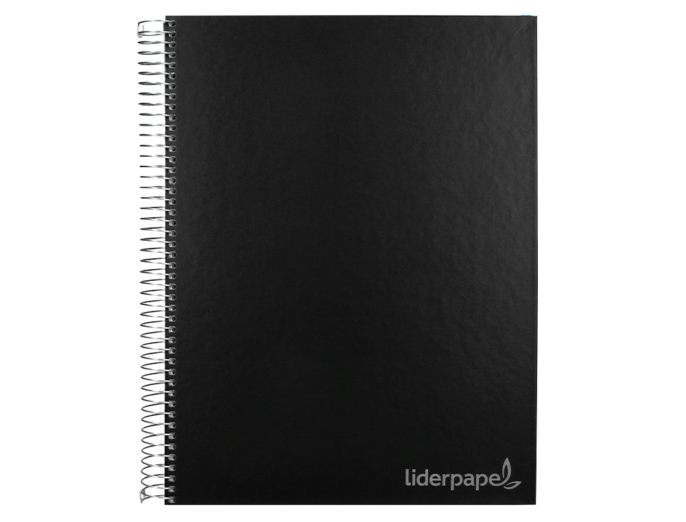 Caderno espiral liderpapel din a4 jolly capa forrada 140 f 75 gr quadricula 5mm 5 bandas de cores 4 furos cor preto ( Imagem 2 de 19 ) - Preview